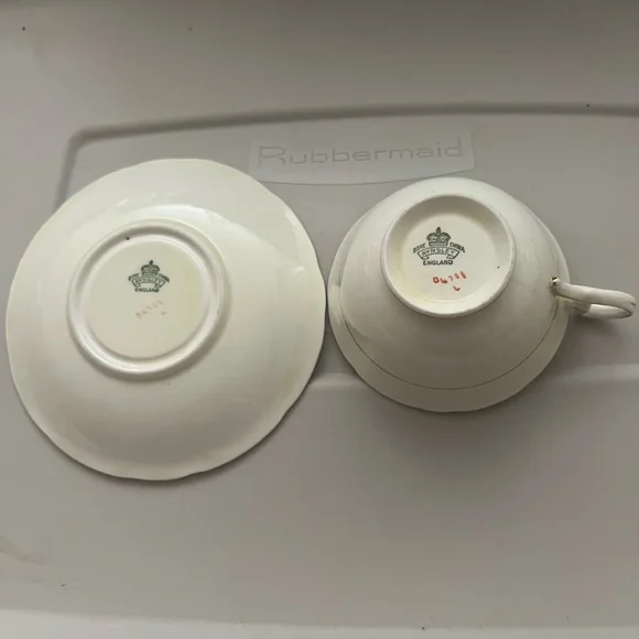 Vintage Ansley Coalport Pink sweetheart roses cobalt Blue Gold tea cup/saucer - Picture 3 of 10